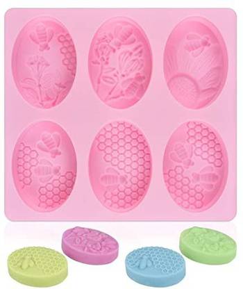 vedini Silicone Chocolate Mould 6 Cavity Bees Oval (Appox. 90gm)