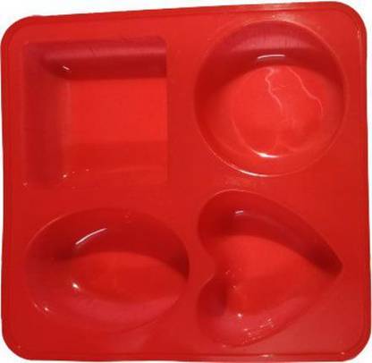 MoldBerry Silicone Cake Mould Silicone Circle, Square, Oval and Heart Shape Soap Cake Making Mould