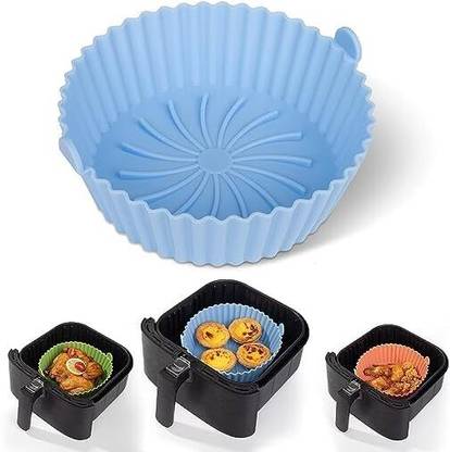 SMONI Air Fryer Silicone Round Shape Liners Basket Reusable Baking Tray Air Fryer