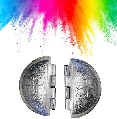 SAUBHAGYA Aluminium Cupcake/Muffin Mould Aluminium Gujiya/Gujia Karanji Maker karjikai Mould Cutter Sacha Machine, Dumpling Maker Kitchen Molds for Festivals Holi- Silver Small