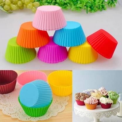 anmol polymers Silicone Cupcake/Muffin Mould 6