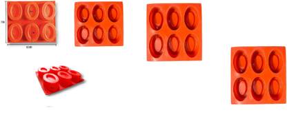 ADMONITION Silicone Cupcake/Muffin Mould 6 Cavity Pears shape mould