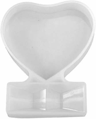 PEACORA Silicone Fondant & Gum paste Mould Heart Photo Frame Resin Mold Photo Frame Epoxy Resin Mold Heart-Shaped Photo Frame Mold Picture Frame Mold for Home Decoration DIY Crafts