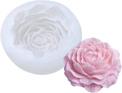 vedini Silicone Cake Mould Vedini Peony Flower Shape Silicone Mold | 3D DIY Fondant Candle, Soap Mould Code 157