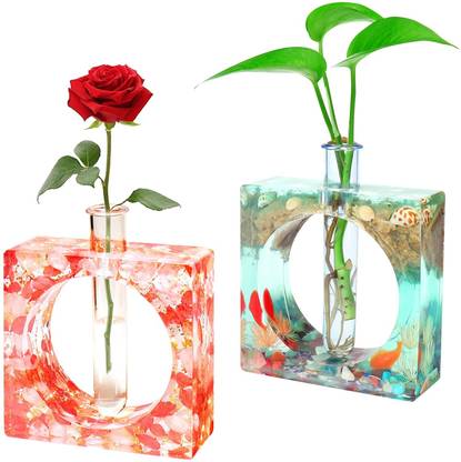 Eart Solution Resin Vase (Planter Vase) Silicone Molds for Resin art square