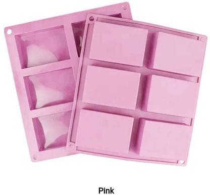 balerion Silicone Cake Mould 6 Cavity DIY Soap Molds, Rectangle Baking Mold Cake Pan Biscuit Chocolate Mold,125GM
