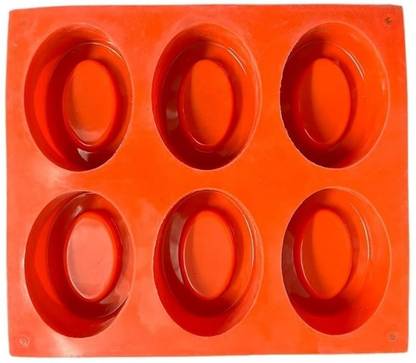 ADMONITION Silicone Cupcake/Muffin Mould 6 Slots/Cavity Pears Shape Soap Mould