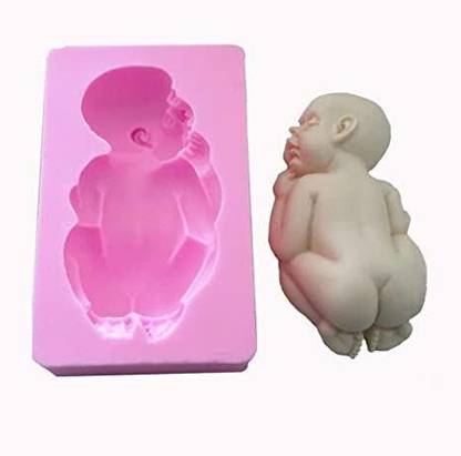 HOMEBAKERS MART Big Silicone Sleeping Child Baby Mold Fondant Moulds Chocolate Cake Decorating Tools Clay Art Silicone Fondant & Gum paste Mould 1