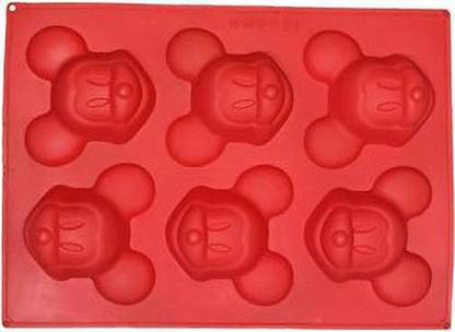 qaaf store Silicone Chocolate Mould And Jelly Silicone Mould Mickey Mouse Face for Cake Decoration