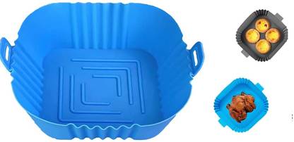Coozico Silicone Reusable Liners Square,Food Safe Air Fryers Oven Accessories, Airfryer Tray