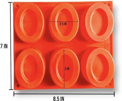 ADMONITION Silicone Donut Tray 6 Cavity Pears Shaped Soap Mold for Homemade Soaps,Bath Bomb, Soap Bars