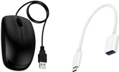 Sharpeye USB Wired Optical Mouse & C Type Otg Cable Wired Ambidextrous Optical  Gaming Mouse