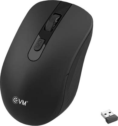 EVM 3W042 Wireless Ambidextrous Optical Gaming Mouse Wireless Mouse 1600DPI Button, 10 Meter Range, 2.4 GHz Connectivity, Comfort Hand Grip