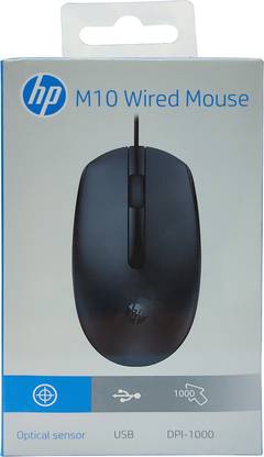 HP M10 Wired Ambidextrous Optical Mouse
