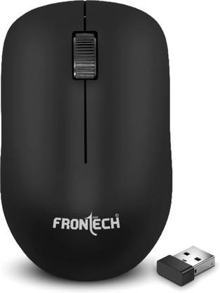 Frontech Wireless Mouse with 3 Handy Buttons | Scroll Wheel 1000 DPI| USB (MS-0091) Wireless Ambidextrous Optical Mouse