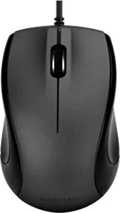 ASTRUM USB Optical Mouse Black - MU100 Wired Ambidextrous Optical Mouse