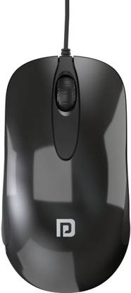 Portronics Toad 26 Wired Optical Mouse with 1500 DPI,1.35M Cable Length(Black) Wired Ambidextrous Optical Mouse