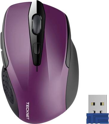 BRnterpris Wireless Mouse, TECKNET Pro 2.4G Ergonomic Wireless Optical Mouse with USB Wireless Optical Mouse  with Bluetooth
