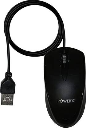 powerx X2 USB Wired Optical Mouse Wired Ambidextrous Optical Mouse