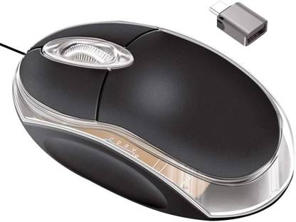TECHWIBE Type C Mouse Autoclicker, Plug & Play, No Software Required, 48 Clicks Per 5 Sec Wired Right Handed Optical Mouse