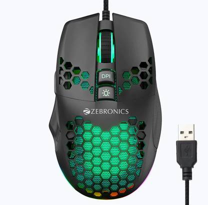 ZEBRONICS ZEB-CROSSHAIR Wired Ambidextrous Optical  Gaming Mouse