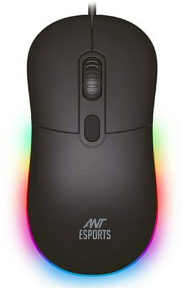 Ant Esports GM40 /RGB LED, Lightweight (115 gms) ,Ergonomic Design, Upto 2400 DPI Wired Optical Gaming Mouse  (USB 3.0, Black) at Rs. 179