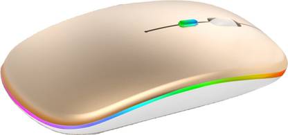 MARS LED Wireless Bluetooth Mouse, Rechargeable Slim Silent Mouse Dual Mode Wireless Ambidextrous Optical  Gaming Mouse  with Bluetooth