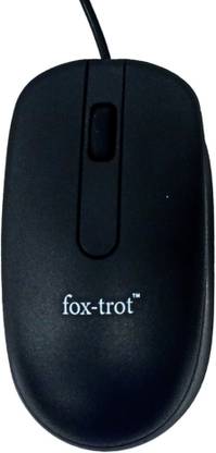 fox-trot Wired Optical Mouse, Scrolling Wheel, Plug and Play Wired Ambidextrous Optical  Gaming Mouse