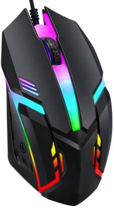 coolcold USB Wired Gaming Mouse RGB Backlight up to 1600DPI, Ergonomic Design for Laptop Wired Ambidextrous Optical  Gaming Mouse