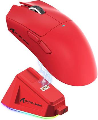 Attack Shark AttackSharkX11White Wireless Optical  Gaming Mouse  with Bluetooth
