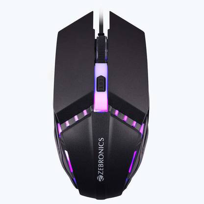 ZEBRONICS ZEB PHERO with DPI Switch, High Precision, Plug & Play, 4 Buttons Wired Ambidextrous Optical  Gaming Mouse