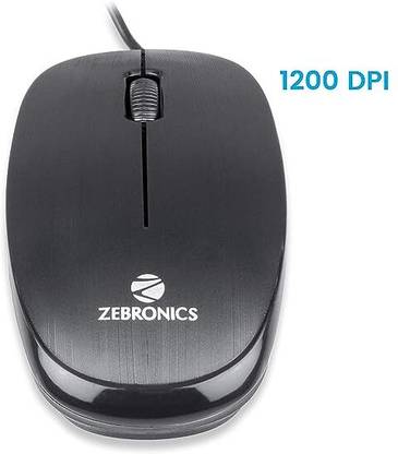 ZEBRONICS Zeb- Power Wired Ambidextrous Optical Mouse
