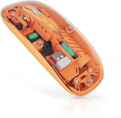 ELEPHANTBOAT Wireless Bluetooth Mouse Dual Mode 24GHz Silent Adjustable DPI Transparent Mous Wireless Ambidextrous Optical  Gaming Mouse  with Bluetooth