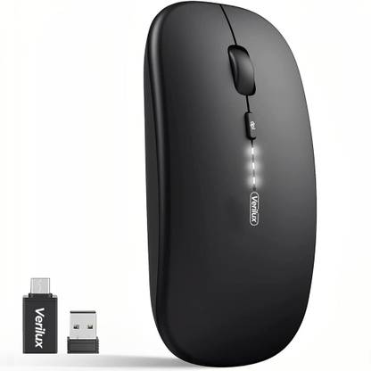 Verilux Wireless Mouse Rechargeable, Upgraded Ultra Slim 2.4G Silent Cordless Mouse Wireless Touch  Gaming Mouse  with Bluetooth