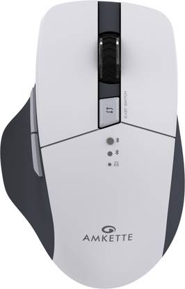 AMKETTE Hush Pro Epic M Rechargeable Multi-Device Wireless Ambidextrous Optical Mouse  with Bluetooth