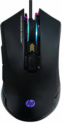 HP G360 / Ergonomic Design,6 buttons, RGB and LED lighting, upto 6200 DPI Wired Optical  Gaming Mouse