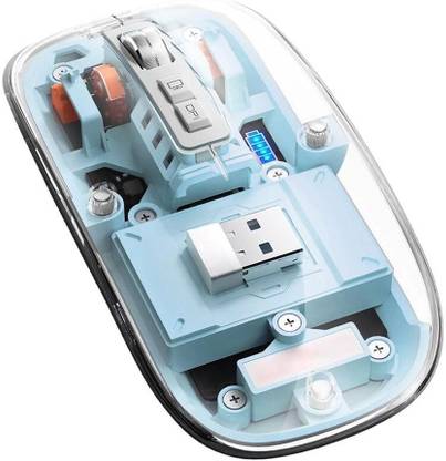 TECPHILE Bluetooth Wireless Mouse with Three Mode (BT1+ BT2+ 2.4GHz) USB Nano Receiver Wireless Optical  Gaming Mouse  with Bluetooth