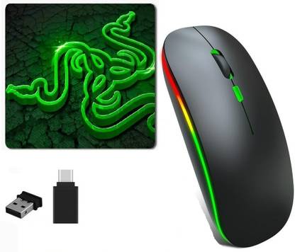 FKU ULTRA SLIM 2.4Ghz WIRELESS MOUSE WITH RAZER MANTIS SPEED MOUSE PAD Wireless Optical Mouse