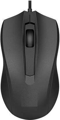 PERCOMPUTERS X1000 Wired USB Mouse with 3 Handy Buttons (H2C21AA) Wired Ambidextrous Optical Mouse