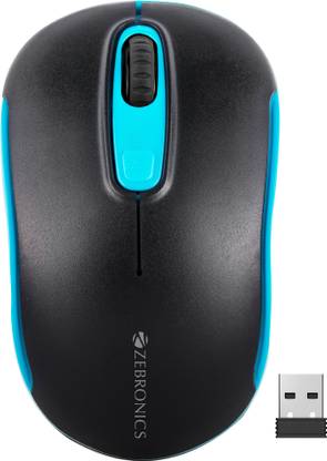 ZEBRONICS Dash Pro Wireless Ambidextrous Optical Mouse Wireless Mouse, 1600 DPI, 3-Level DPI, Lightweight, Power Saving