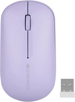 ZEBRONICS Pulse Wireless Ambidextrous Optical Mouse Wireless Mouse, 1200DPI, Dual BT, Multi-Connect, Lightweight Comfort  with Bluetooth