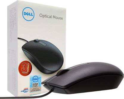 DELL MS-116 Wired Ambidextrous Optical Mouse (USB 3.0, USB 2.0, Black) deal from flipkart