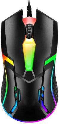 Dezful D3 RGB lighting wired mouse wired desktop laptop Wired Ambidextrous Optical Mouse