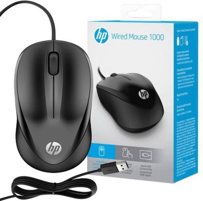HP 1000 Wired Ambidextrous Optical Mouse