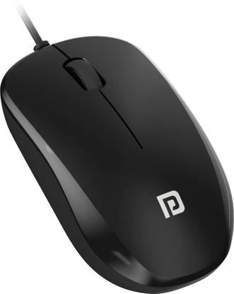 पोर्ट्रोनिक्स Toad 102 Mouse with 3 Buttons, Scroll Wheel Click, 1200 DPI Sensor, 1.5m Cable वायर्ड ऑप्टिकल माउस