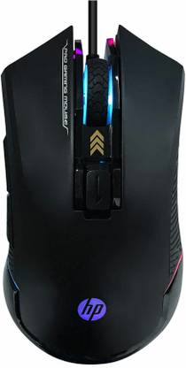 HP G360 / Ergonomic Design,6 buttons, RGB and LED lighting, upto 6200 DPI Wired Ambidextrous Optical  Gaming Mouse