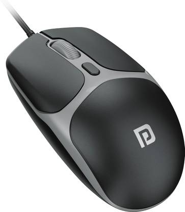Portronics Toad 103 Wired Optical Mouse with 2400 DPI, Plug & Play, Ambidextrous, Ergonomic Wired Ergonomic Optical Mouse