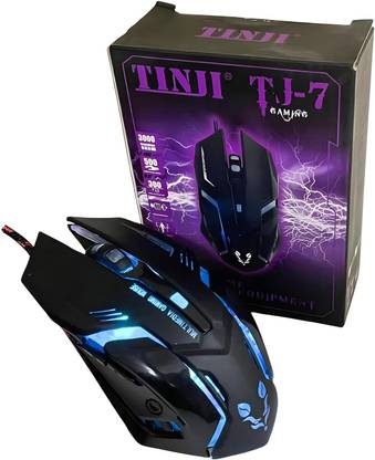 coolcold Wired USB Gaming Mouse,1600 DPI LED Backlight 6 Button Wired Ambidextrous Optical  Gaming Mouse