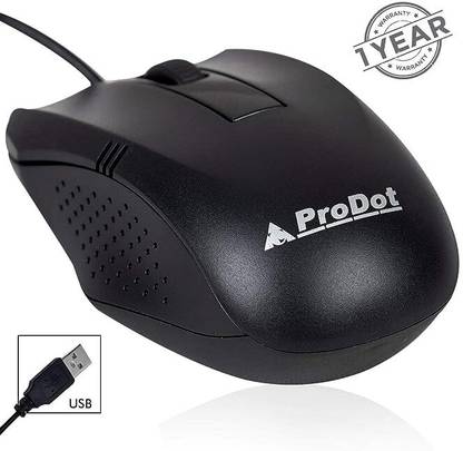 prodotmouse Prodot 3D Optical Mouse- Black Wired Ambidextrous Optical  Gaming Mouse