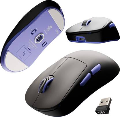 Kreo Anzu Ultralight Ergonomic Wireless Gaming Mouse for PC, 12000DPI Wireless Optical  Gaming Mouse  with Bluetooth